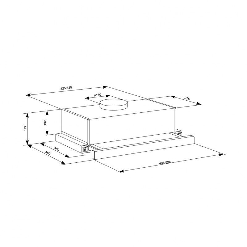 Eleyus Storm 960 60 BL LED цена и информация | Tvaika nosūcēji | 220.lv