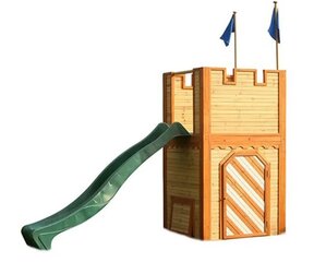 Деревянный игровой замок с горкой Axi Arthur, коричневый цена и информация | Детские игровые домики | 220.lv