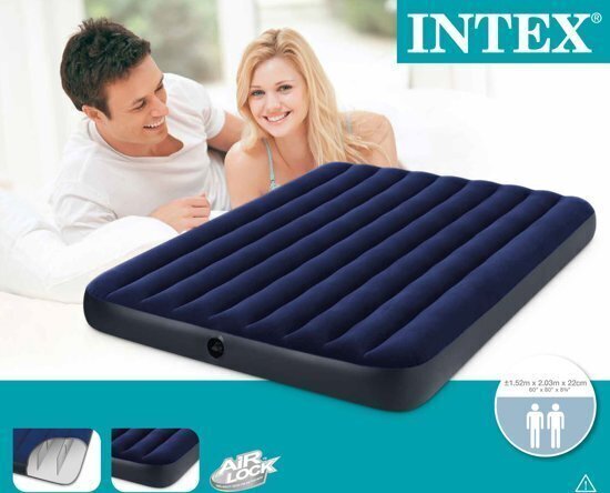 Piepūšamais matracis Intex Classic Downy Queen, 203x152x25 cm цена и информация | Piepūšamie matrači un mēbeles | 220.lv