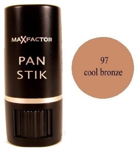 Grima pamats Max Factor Pan Stik 97 Cool Bronze, 9 ml cena un informācija | Grima bāzes, tonālie krēmi, pūderi | 220.lv