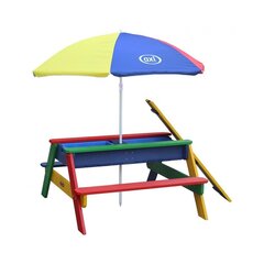 Piknika un spēļu galds ar saulessargu Axi Nick Rainbow cena un informācija | Bērnu rotaļu laukumi, mājiņas | 220.lv