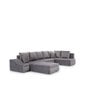 Stūra dīvāns NORE Giovanni, melns/gaiši pelēks цена и информация | Stūra dīvāni | 220.lv