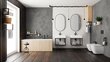 Deante vannas istabas maisītājs un dušas komplekts Temisto BQT N14D, black mat cena un informācija | Jaucējkrāni | 220.lv
