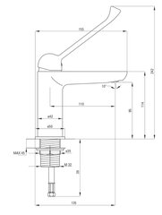 Deante izlietnes jaucējkrāns Alpinia Vital BGA 020C, hroms цена и информация | Смесители | 220.lv