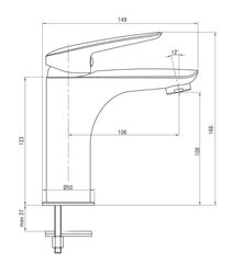 Deante jaucējkrāns Coriander ar automātisko vārstu BCN 021N, hroms цена и информация | Смесители | 220.lv