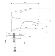 Deante izlietnes jaucējkrāns Chaber ar klik-klak BGCE021M, hroms цена и информация | Смесители | 220.lv