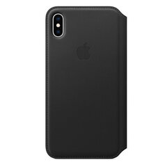 Apple Leather Folio Case MRX22ZM/A Black цена и информация | Чехлы для телефонов | 220.lv