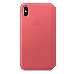 Apple Leather Case Folio MRX62ZM/A Peony Pink цена и информация | Чехлы для телефонов | 220.lv