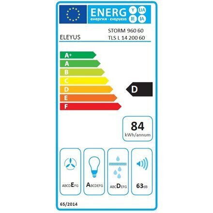 Eleyus Storm 960 60 WH LED cena un informācija | Tvaika nosūcēji | 220.lv