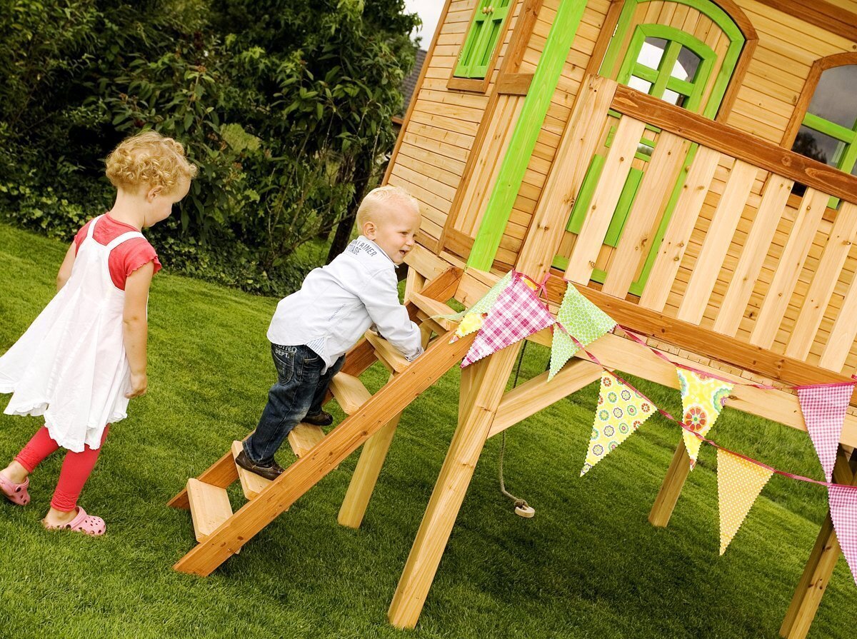 Koka rotaļu māja Axi Sophie, Brown/green/green cena un informācija | Bērnu rotaļu laukumi, mājiņas | 220.lv