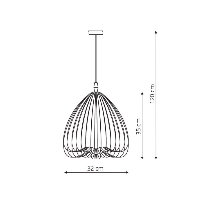 Light Prestige piekaramā lampa Frusta Big Black цена и информация | Lustras | 220.lv