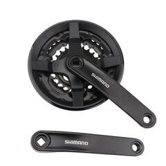 Klaņu komplekts Shimano Tourney FC TY301 6/7/8s 48/38/28T 170mm Black цена и информация | Другие запчасти для велосипеда | 220.lv