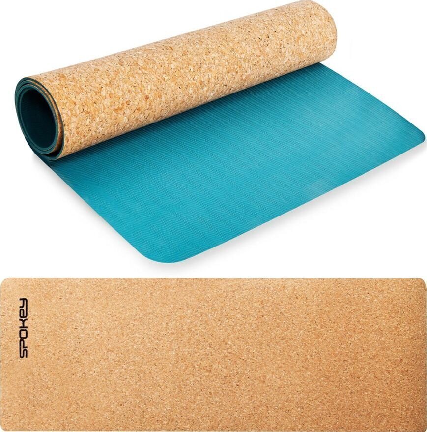 Jogas paklājiņš Spokey Savasana 180x60x0,4 cm, zils цена и информация | Vingrošanas paklāji | 220.lv