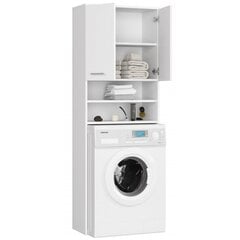 Skapis virs veļas mašīnas NORE FIN, balts cena un informācija | Vannas istabas skapīši | 220.lv