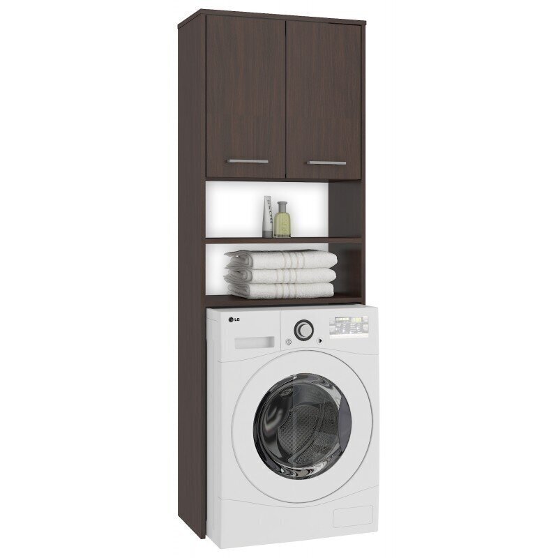 Skapītis virs veļas mazgājamās mašīnas FIN, brūns цена и информация | Vannas istabas skapīši | 220.lv