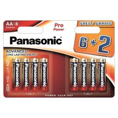 Panasonic батарейки LR6PPG/8BW (6+2) цена и информация | Батарейки | 220.lv