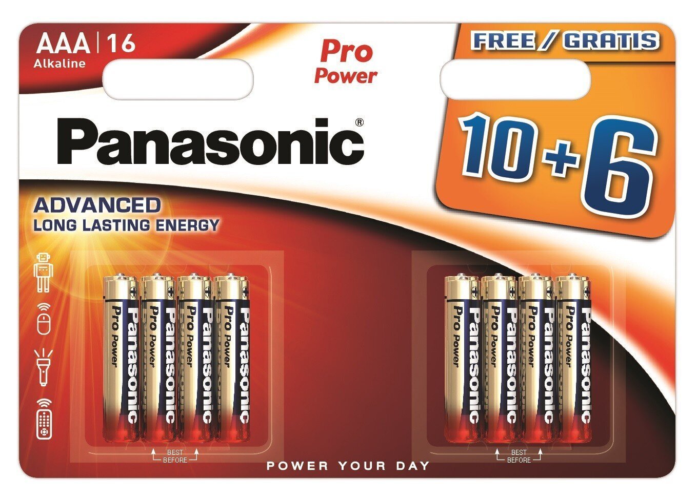 Panasonic elementi LR03PPG/16B (10+6 gab.) цена и информация | Baterijas | 220.lv