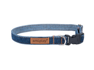 Amiplay apkakle Denim Navy Blue, S цена и информация | Ошейники, подтяжки для собак | 220.lv