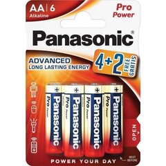 Panasonic baterijas LR6PPG/6B (4+2) cena un informācija | Baterijas | 220.lv