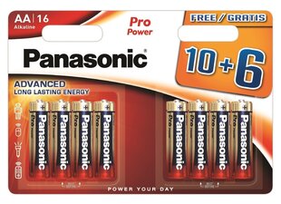 Panasonic Pro Power батарейки LR6PPG/16B 10+6 штук цена и информация | Батарейки | 220.lv