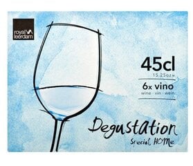 Vīna glāzes DEGUSTATION 450 ml, 6 gab cena un informācija | Glāzes, krūzes, karafes | 220.lv