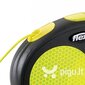 Flexi automātiskā pavada Neon New L, dzeltena, 5 m цена и информация | Suņu pavadas | 220.lv