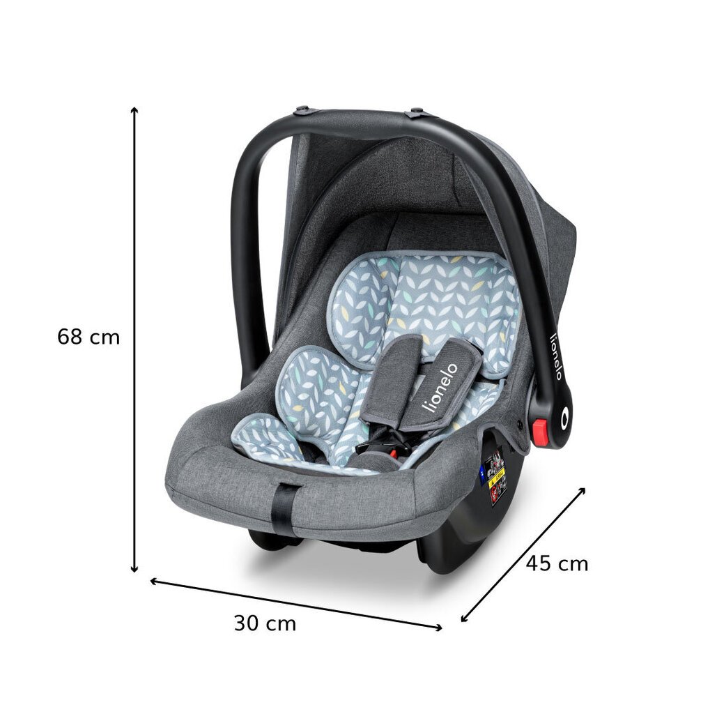 Autokrēsliņš Lionelo Noa Plus, 0-13 kg, Grey Scandi цена и информация | Autokrēsliņi | 220.lv