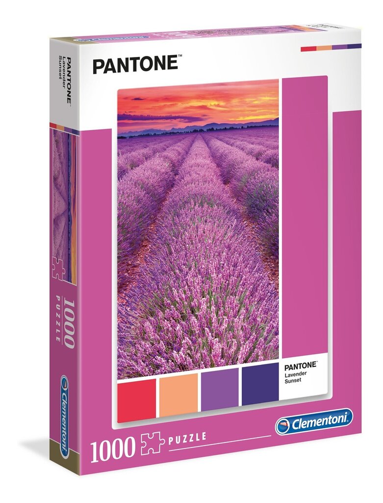 Puzle Clementoni Pantone 39493 Lavandas saulriets, 1000 d. cena un informācija | Puzles, 3D puzles | 220.lv