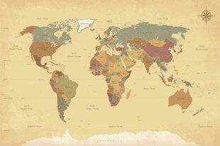Fototapetes - Pasaules karte. Senatne. cena un informācija | Fototapetes | 220.lv