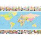 Fototapetes Pasaules karte ar karodziņiem цена и информация | Fototapetes | 220.lv