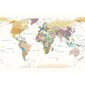 Fototapetes Detalizēta pasaules karte cena un informācija | Fototapetes | 220.lv