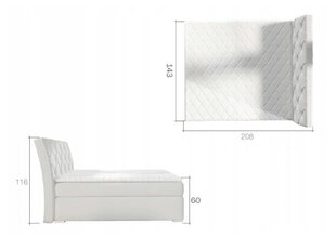 Кровать NORE Balvin, 140x200 см, темно-серый цвет цена и информация | Кровати | 220.lv