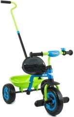 Толкаемый трехколесный велосипед Milly Mally Turbo, зеленый/синий цена и информация | Трехколесные велосипеды | 220.lv