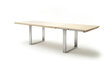 Izvelkamais galds MC Akcent Dayton, 220/320x100 cm, gaiši brūns/sudrabains cena un informācija | Virtuves galdi, ēdamgaldi | 220.lv