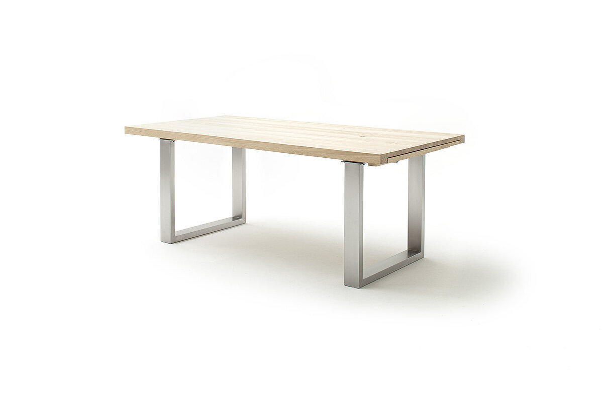 Izvelkamais galds MC Akcent Dayton, 220/320x100 cm, gaiši brūns/sudrabains цена и информация | Virtuves galdi, ēdamgaldi | 220.lv