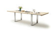 Izvelkamais galds MC Akcent Dayton, 220/320x100 cm, gaiši brūns/sudrabains цена и информация | Virtuves galdi, ēdamgaldi | 220.lv