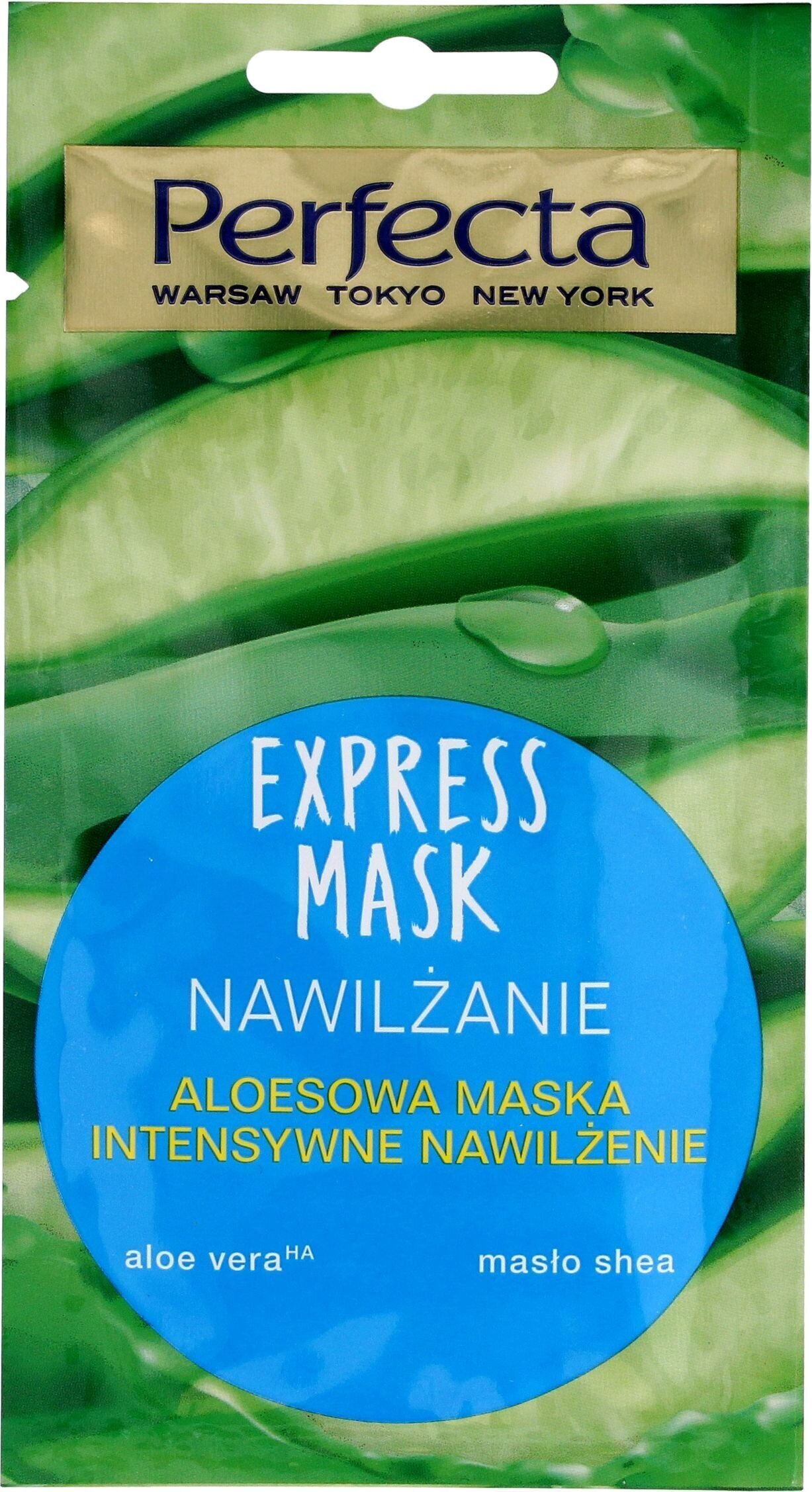 Mitrinoša sejas maska ar alvejas ekstraktu Perfecta Express 8 ml cena |  220.lv