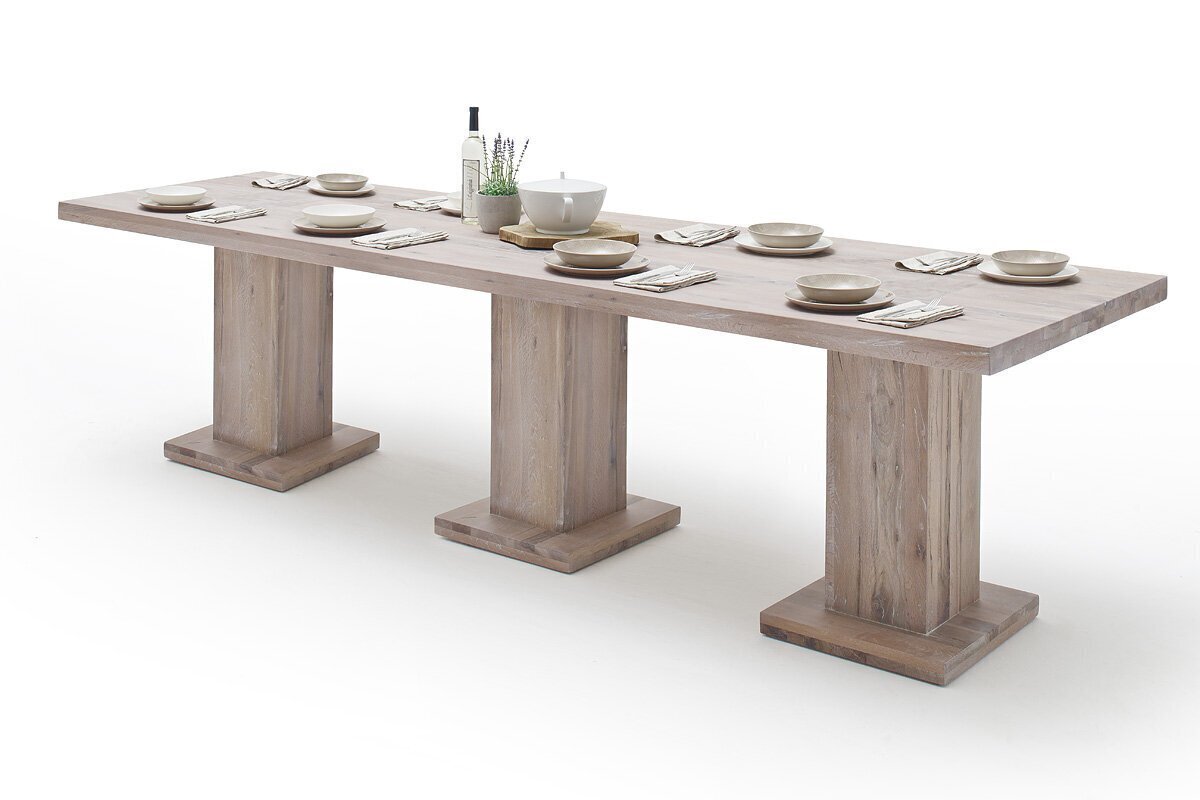 Pusdienu galds MC Akcent Manchester, 300x120 cm, balts cena un informācija | Virtuves galdi, ēdamgaldi | 220.lv