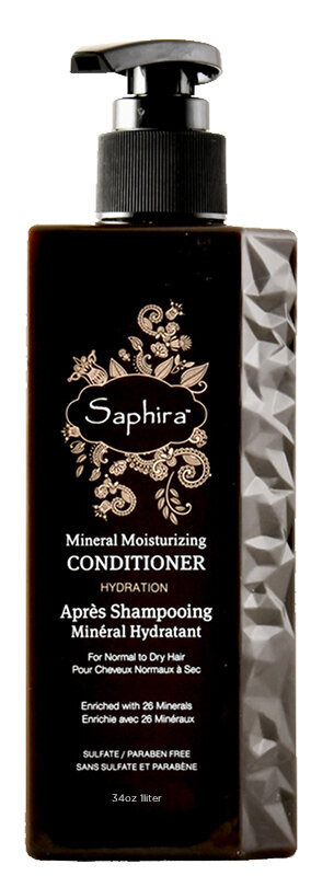 Mitrinošs kondicionieris ar Nāves jūras minerāliem un keratīnu Saphira Keratin Moisturizing Conditioner 1000 ml cena un informācija | Matu kondicionieri, balzāmi | 220.lv