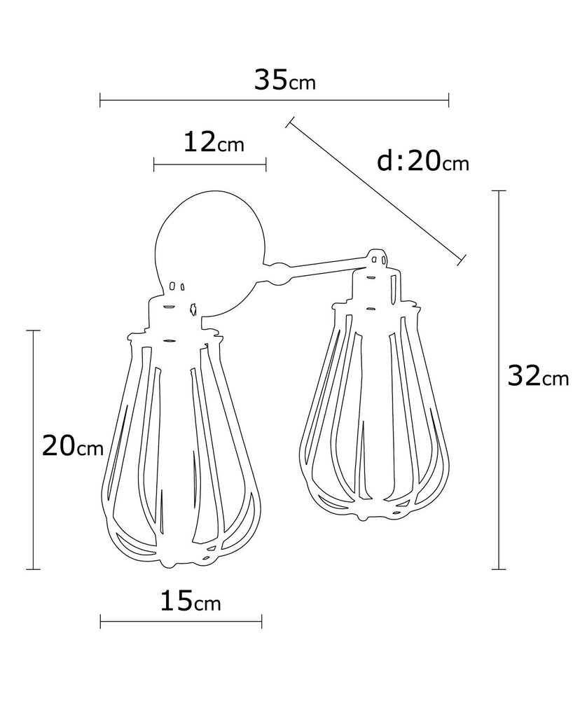 Opviq Alby griestu lampa Fetiye - N-1121 цена и информация | Sienas lampas | 220.lv