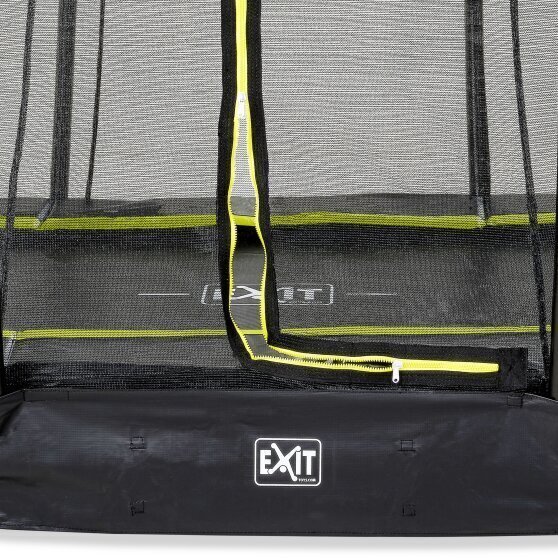 Batuts ar drošības tīklu Exit Silhouette, montējams uz zemes, 153x214 cm, melns cena un informācija | Batuti | 220.lv