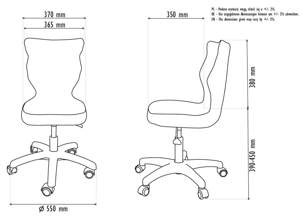 Ergonomisks bērnu krēsls Entelo Good Chair Petit ST31 4, krāsains cena un informācija | Biroja krēsli | 220.lv