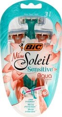 Vienreizlietojamie skuvekļi Bic Miss Soleil Sensitive 3 gab цена и информация | Косметика и средства для бритья | 220.lv