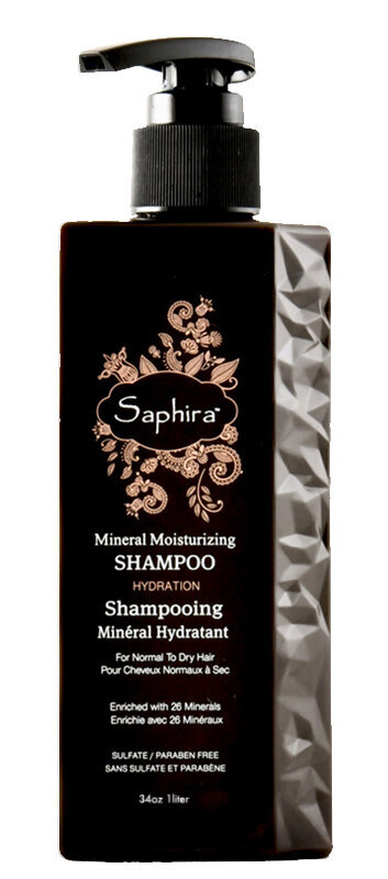 Mitrinošs šampūns matiem ar Nāves jūras minerāliem un tīru keratīna ekstraktu Saphira Keratin Moisturizing Shampoo 1000 ml cena un informācija | Šampūni | 220.lv
