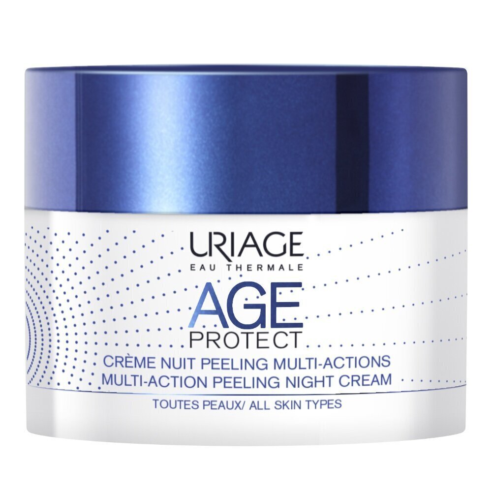 Pīlinga nakts sejas krēms Uriage Age Protect Multi-Action Peeling 50 ml цена и информация | Sejas krēmi | 220.lv