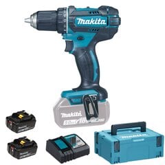 Аккумуляторная дрель-шуруповерт Makita DDF482RTJ 18В, 36/62NM, 2X5Aч цена и информация | Шуруповерты, дрели | 220.lv