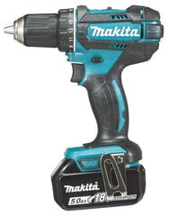 Аккумуляторная дрель-шуруповерт Makita DDF482RTJ 18В, 36/62NM, 2X5Aч цена и информация | Шуруповерты, дрели | 220.lv