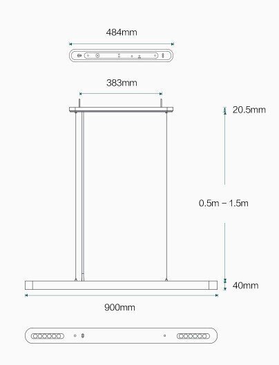 Piekarams kristāla gaismeklis Xiaomi Yeelight Crystal YLDL01YL цена и информация | Piekaramās lampas | 220.lv