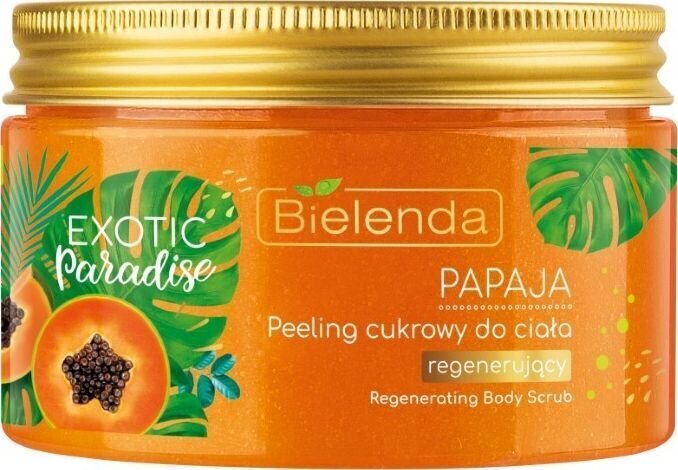 Ķermeņa skrubis-pīlings Bielenda Exotic Paradise Papaja 350 g cena un informācija | Ķermeņa skrubji | 220.lv