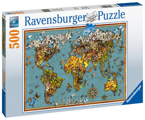 Puzle Ravensburger Tauriņu pasaule, 500 d., 15043 цена и информация | Пазлы | 220.lv